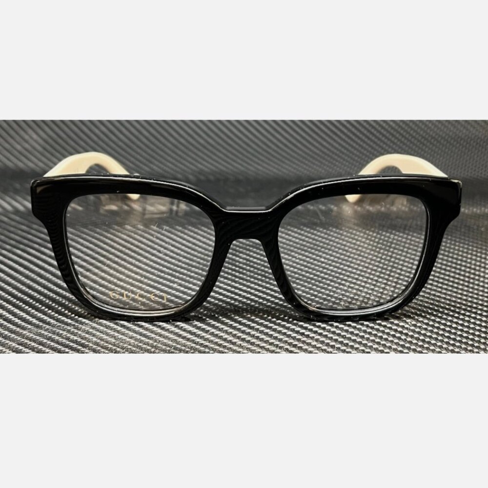 GUCCI Black White Women's 52 mm Eyeglasses - Picture 2 of 4